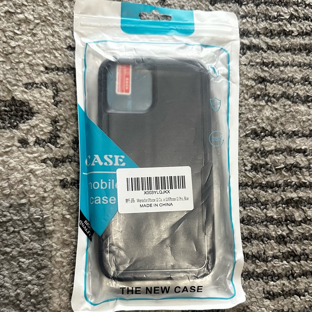iPhone 12 iPhone 12 Pro Case with HD Screen Protector Blue